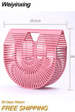 Weiyinxing Summer New Straw Bags for Women High Quality Handmade Woven Ladies Handbags Bohemian Travel Beach Totes Clutch Bag Female
