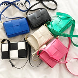 Weiyinxing Crossbody Bags For Women 2023 Weave Bag Female Luxury Brand Messenger Bag Simple Shoulder Purse Small Casual Female Flap