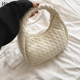 Weiyinxing Moon Shoulder Bag Women's Bag Trend Vintage Hobos Solid Color Fashion Female Handbag Purse Retro Designer Women Hand Bags