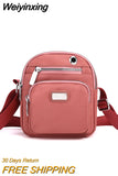 Weiyinxing Women's Casual Light Simple Shoulder Bags Waterproof Nylon Fabric Crossbody Bags Small Multi-layer Large Capacity Women's Bags