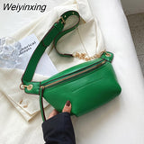 Weiyinxing Brand Waist Bag Women Leather Fanny Pack Female Fashion Chest Bags Belt Bag Women's High Quality Shoulder Crossbody Bags