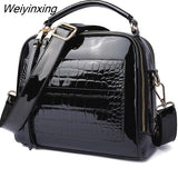 Weiyinxing YIDE 2023 New Arrival Shell Women Handbags Stone Pattern Ladies Shoulder Bag Patent Leather Female Girl Luxury Crossbody Bag