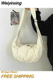 Weiyinxing Hobo Bags Women Large-Capacity Crossbody Dumpling Bag Down Cotton Casual Simple And Versatile Shoulder Bag