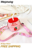 Weiyinxing Gel Children's Mini Coin Purse Handbags Cartoon Fruit Girls's Crossbody Bag for Boys Kids Cute Small Shoulder Bags Wallet