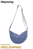 Weiyinxing Nylon Hobos Crossbody Bag for Women Designer Shoulder Bags Large Capacity Tote Lady Travel Shopper Bag Female Purses