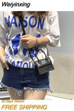 Weiyinxing Small Square bag 2023 Fashion New Quality PU Leather Women's Handbag Crocodile pattern Chain Shoulder Messenger Bags
