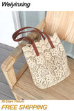 Weiyinxing Lace Ladies Handbag Summer Beach Wedding Bridal Party Hand Bag Bolsa Feminina Women's Shoulder Bag Shopping Bag