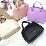 Weiyinxing Women Shoulder Bags Luxury Designer Shell Ladies Hand Bag Large Capacity Crossbody Bags Vintage PU Leather Totes Handbag