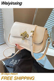 Weiyinxing Classic Vintage Luxury Designer For Women Shoulder Bags New Summer Fashion Leather Handbag Simple Style Casual PU Crossbody