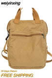 weiyinxing Fashion Women Canvas Knapsack Lovers Shoulder Bag Backpack Simple Schoolbag Men Black Rucksack College School Mochila