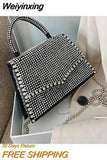Weiyinxing Flap Small Tote Bag Quality PU Leather Women's Designer Female Handbags And Purses Fashion Chain Shoulder Crossbody Bags
