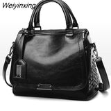 Weiyinxing Rivet Handbags PU Leather Women Bag Sequined Shoulder Bag Designer Women Leather Handbags Luxury Ladies HandBag