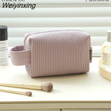 Weiyinxing Makeup Bag Leather Cosmetic Bag Women Multifunction Toiletries Organizer Portable Travel Waterproof Storage Case