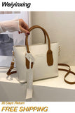 Weiyinxing Texture Lady's Handbag PU Leather Heldhold Square Bags 2023 New Fashion Summer Versatile Tote Bag Popular Crossbody Bag