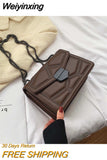 Weiyinxing Chain Brand PU Leather Crossbody Bags For Women hit Simple Fashion Shoulder Bag Lady Luxury Small Handbags