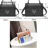 Weiyinxing Bags For Women Solid Flap Fashion Messenger Bag Rivet Women Shoulder Bag Small Big Lady Handbags High Quality Bags Women's