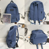 Weiyinxing Girl Green School Bag Small Cute Lady Backpack Waterproof Nylon Female Kawaii Bag College Student Women Backpack Fashion