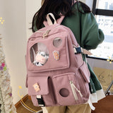 weiyinxing Muti-Pocket Women Backpack Nylon School Bag Backpacks for Teenage Girls Fashion College Student Back Pack Mochila Feminina