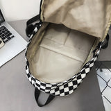 weiyinxing Fashion Girls Plaid Backpack Waterproof Leisure Shoulder Bag Women Laptop Mochila Bookbag Travel Rucksack for Female