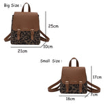 weiyinxing Woman Backpack Pu Leather Leopard Small Backpack Bags for Teenagers Girls 2023 Simple New Designer Hand Shoulder Bags