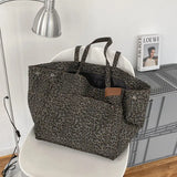 Weiyinxing Women Bag Woman Handbags Leopard Casual Tote Shopping Bag Vintage One Shoulder Bags Women Handbags Fashion 2023 Casual