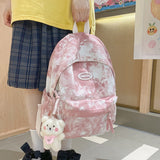Weiyinxing Dyeing Design Women Backpack Kawaii Nylon Book Bag Female Mochila School Backpack for Teenage Girl Travel Rucksack