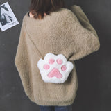 Weiyinxing Bear Paw Girls Chain Zipper Shoulder Bag Lovely Children's Soft Plush Coin Purse Baby Boys Accessories Small Crossbody Bags