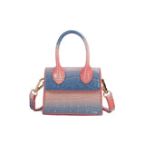 Weiyinxing Small Square bag 2023 Fashion New Quality PU Leather Women's Handbag Crocodile pattern Chain Shoulder Messenger Bags
