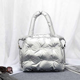 weiyinxing Space Pad Cotton Women Handbags Designer Shoulder Bags Nylon Down Feather Crossbody Bag Large Capacity Tote Shopper Purse