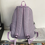 Weiyinxing Women Men Nylon Badge College Backpack Fashion Lady Male Travel Bag Girl Boy Drawstring Backpack Female Laptop Student Bags