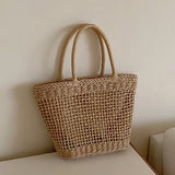 weiyinxing rattan women handbags wicker woven hollow shoulder bags summer beach basket straw bag bali big purses large capacity tote