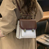 Weiyinxing Pu Leather Woman Backpack Fashion Small School Bag for College Girls High Quality Leisure Double Shoulder Bag Sac A Dos
