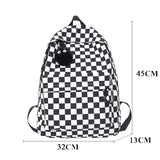 weiyinxing Fashion Girls Plaid Backpack Waterproof Leisure Shoulder Bag Women Laptop Mochila Bookbag Travel Rucksack for Female