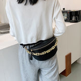 Weiyinxing Women's Fanny Pack High Quality Waist Bag Thick Chain Shoulder Crossbody Chest Bag Female Belt Bag Designer Brand Handbag