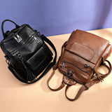 weiyinxing Women Backpack PU Leather Fashion Casual Tassel Bags High Quality Female Shoulder Bag Large Capacity School Backpacks for Girls