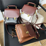 Weiyinxing Pu Leather Woman Backpack Fashion Small School Bag for College Girls High Quality Leisure Double Shoulder Bag Sac A Dos