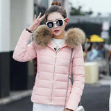 Weiyinxing Down Cotton Padded Parka Female Jacket Short Coat Slim 2023 New Autumn Winter Jacket Women Parkas Fur Collar Outwear