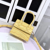 Weiyinxing Small Square bag 2023 Fashion New Quality PU Leather Women's Handbag Crocodile pattern Chain Shoulder Messenger Bags