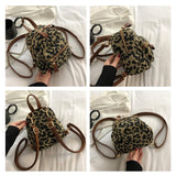 weiyinxing Women Mini Backpack High Quality Leopard Nylon Shoulder Bag Small Backpack School Bags for Teenage Girls Travel Rucksack