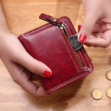 Weiyinxing Leather Women Wallet Hasp Small and Slim Coin Pocket Purse Women Wallets Cards Holders Luxury Brand Wallets Designer Purse