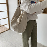 Weiyinxing New Big Shoulder Bag Nylon Cotton Handbag Woman Casual Tote Diagonal Bags Simplicity Vintage Ladies Fashion Shopping Pack