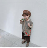 Weiyinxing Cherry Children Small Handbag Knitted Woolen Baby Girl Shoulder Bag Winter Vintage Boy Kids Mini Coin Purse Messenger Bags