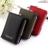 Weiyinxing Women 2023 Lady Short Women Wallets Crown Decorated Mini Money Purses Small Fold PU Leather Female Coin Purse Card Holder