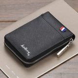 Weiyinxing Men's 2023 New Short Small Multifunctional Hand Card Holder PU Business Zipper Purse Fashion High-quality Casual Wallet