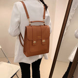 weiyinxing Vintage Brand Woman Backpack High Quality PU Leather School Bags For Teenage Girls Fashion Soft Ladies Double Shoulder Bags
