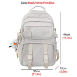 weiyinxing New Large Capacity Waterproof Nylon Women Backpack Men Multiple Pockets Laptop Backpack Schoolbag for College Couples