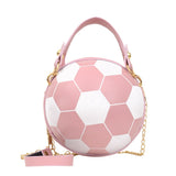 Weiyinxing women pu leather basketball bag 2023 new ball purses for teenagers circular shoulder bags female crossbody chain bag