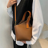Weiyinxing Small Leather Bucket Crossbody Bags for Women 2023 New Women's Designer Shoulder Handbag and Purses Travel Messenger Bag