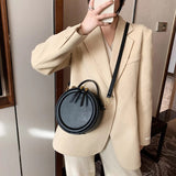 Weiyinxing color Crossbody Bag For Women Luxury Handbag Women Fashion Bags Designer Leather Round Small Shoulder Bag Female Zip Purse