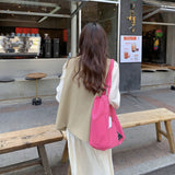 Weiyinxing New Japanese Harajuku Handbags High Capacity Fashion Handbag Shoulder Bags Casual Shopping Girls Women Elegant Canvas Bag
